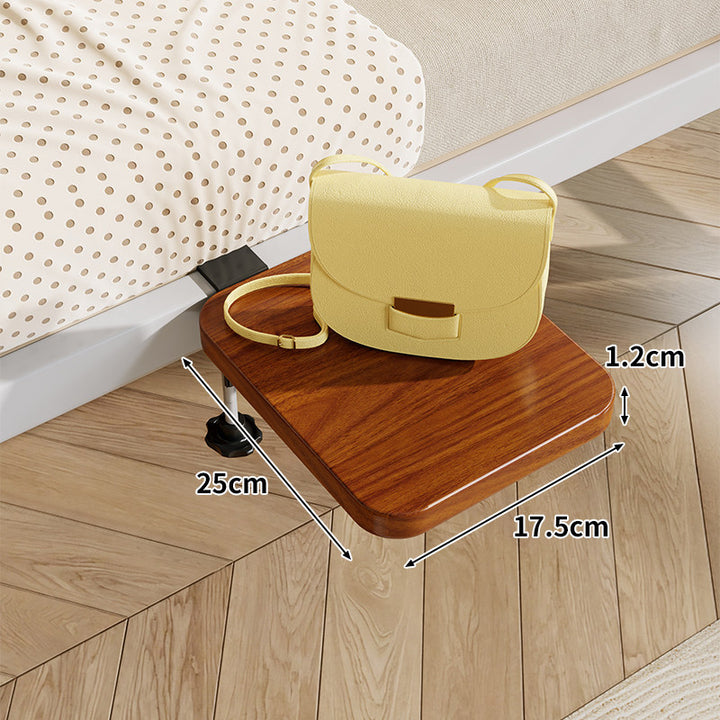 Clamp-On Floating Bedside Shelf with Bamboo Top and Slim Profile