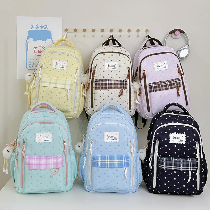 Stylish Star-Print Backpack Kalsten 1791205961