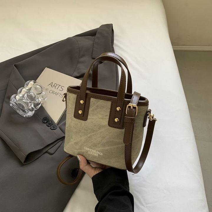 Compact Handheld Bucket Bag Kalsten