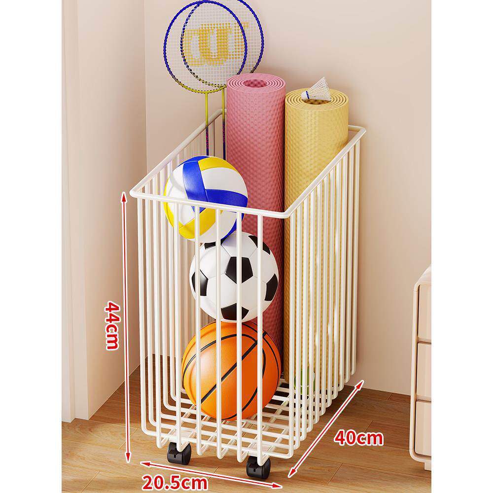 Rolling Vertical Sports Storage Cart for Balls and Yoga Mats