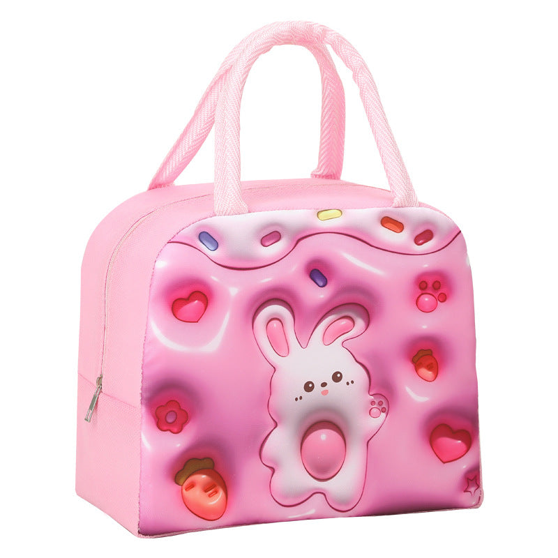 Cute Cat-Themed Insulated Lunch Box