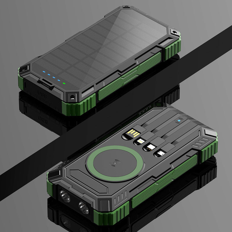 Robust Solar Power Bank with Wireless Charging Function and Safety Light Kalsten