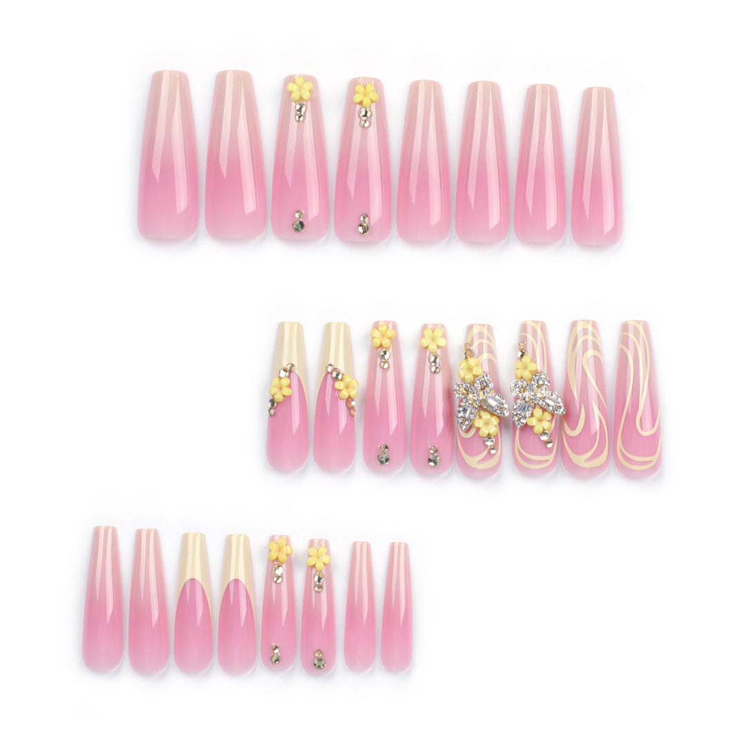 Artful Nail Art with Flower and Butterfly Accents Kalsten