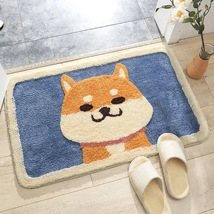 Plush Cartoon Bunny-Themed Area Mat