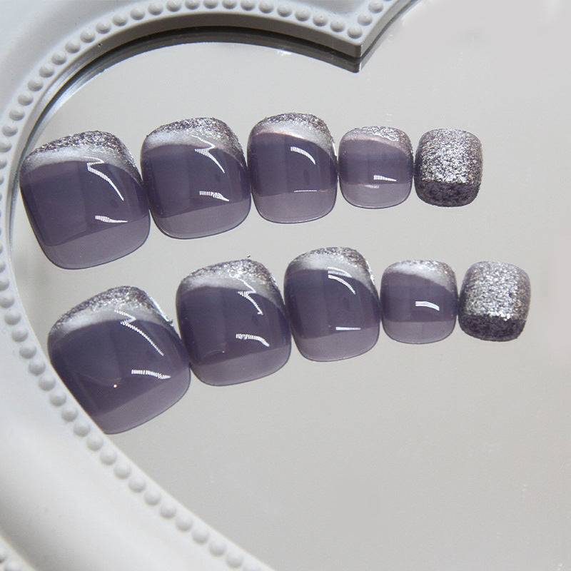 Artificial nails with elegant glitter finish Kalsten
