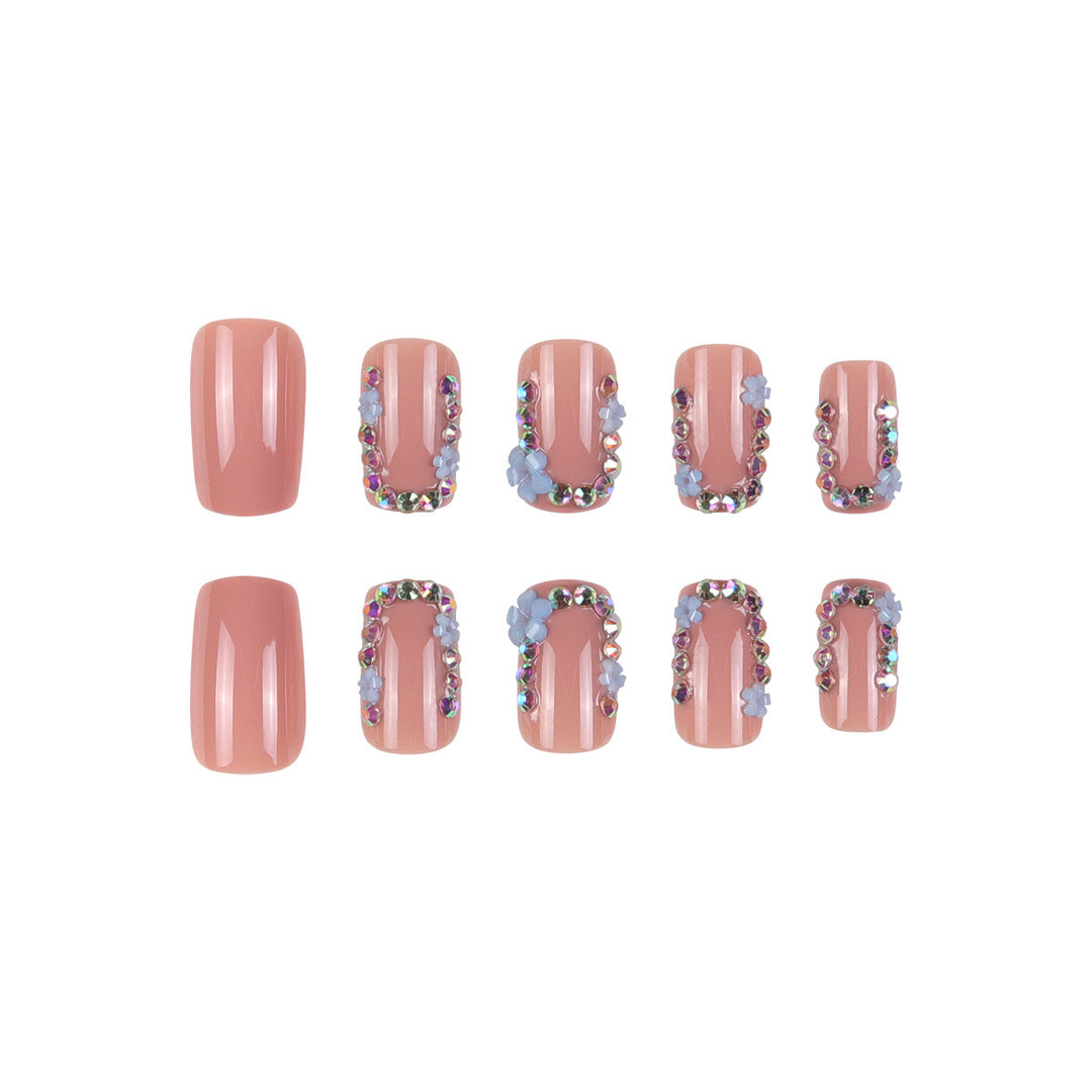 Decorative Floral Acrylic Press-On Nails Kalsten