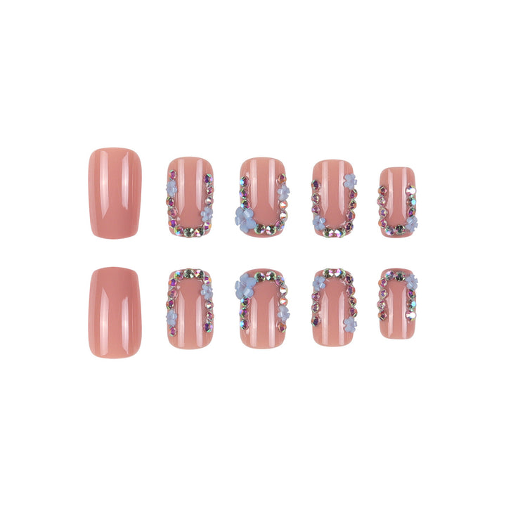 Decorative Floral Acrylic Press-On Nails Kalsten