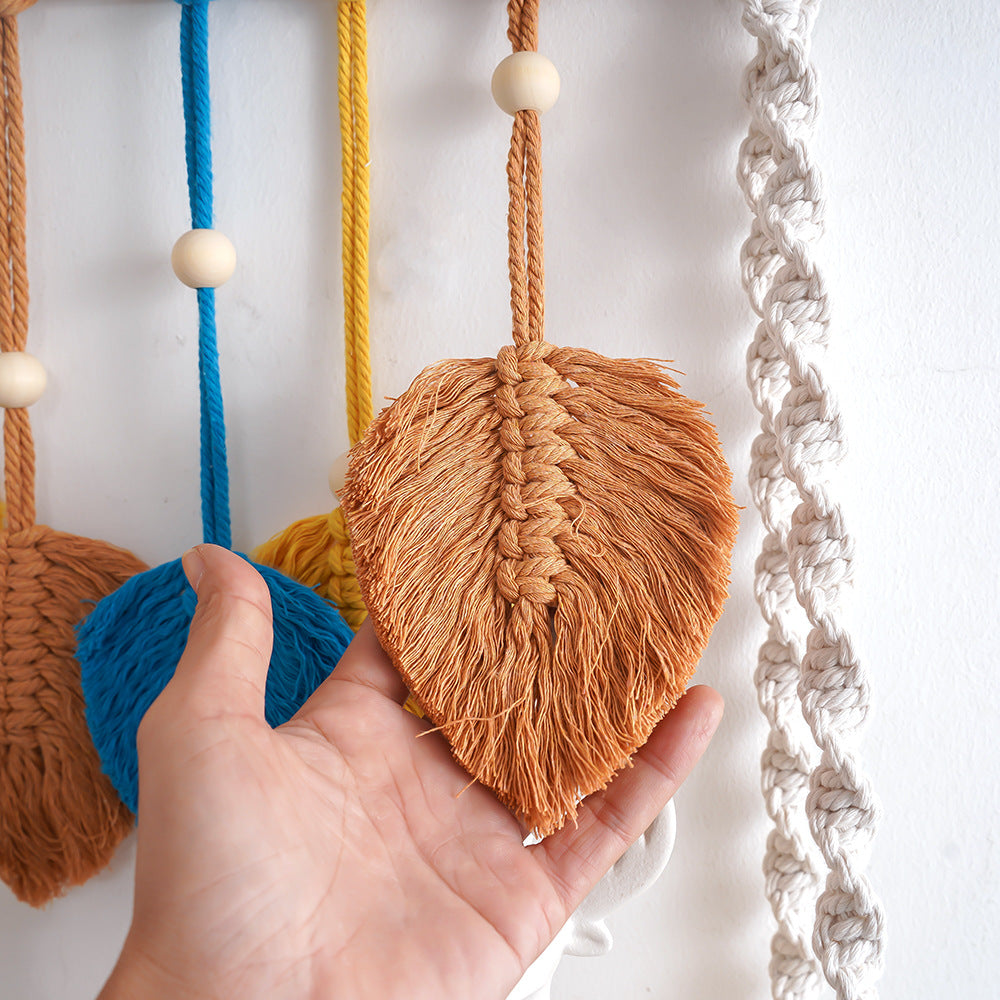 Macrame Leaf Wall Hanging Shelf Kalsten