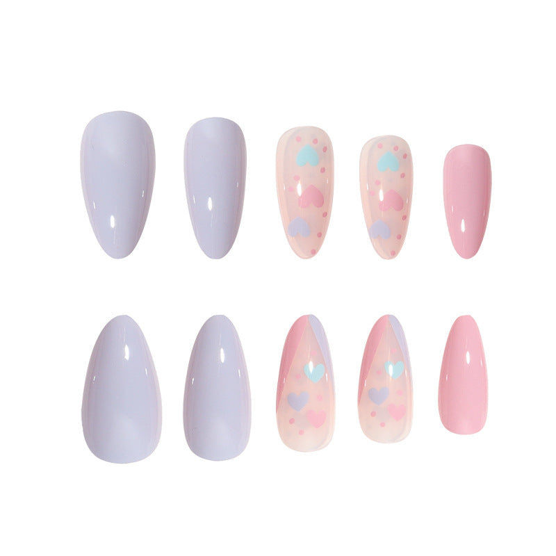 Heart-Detail Stiletto Press-On Nails Kalsten