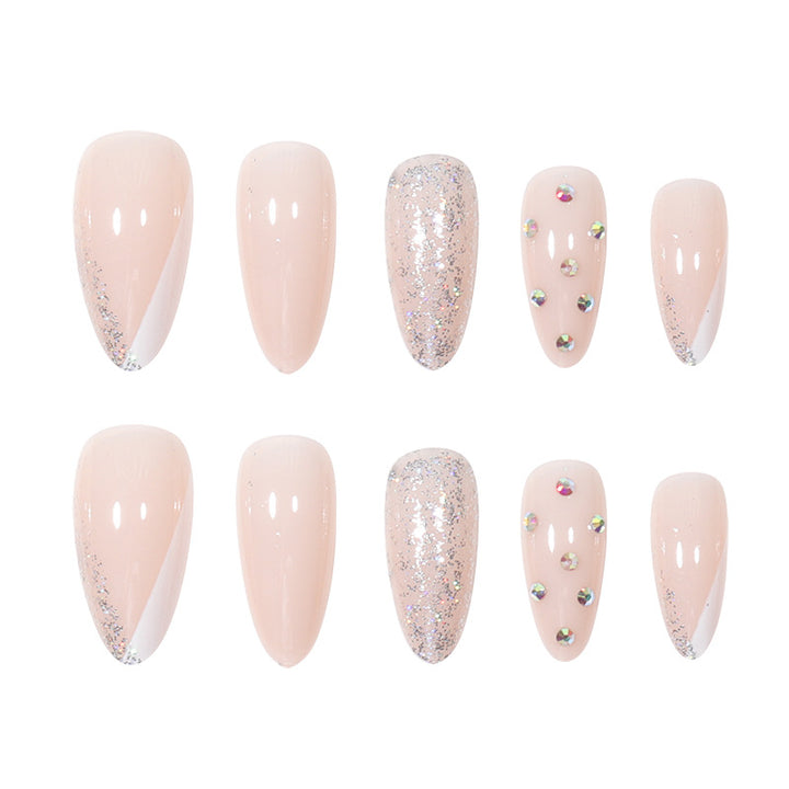 Glamorous Glittered Stiletto Nail Art Kalsten