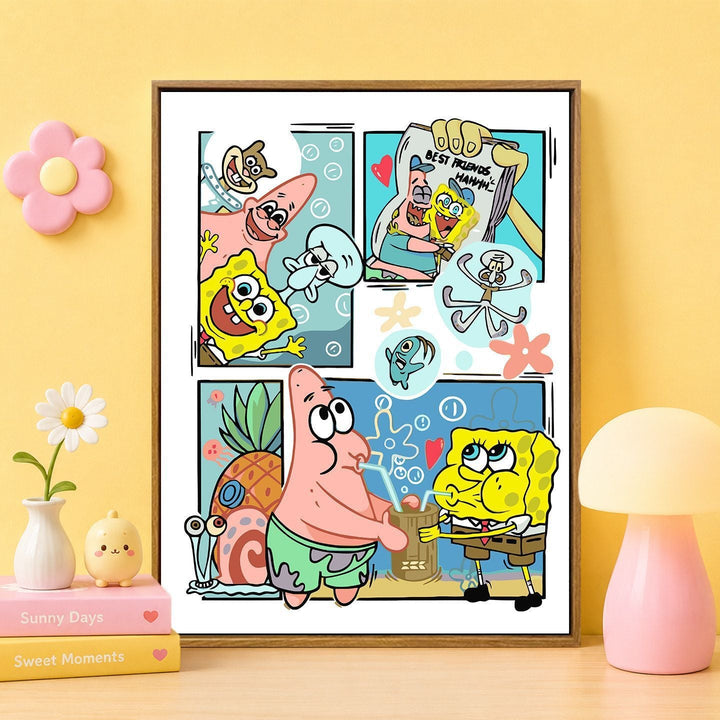 Cartoon Character Themed Wall Art Print Kalsten
