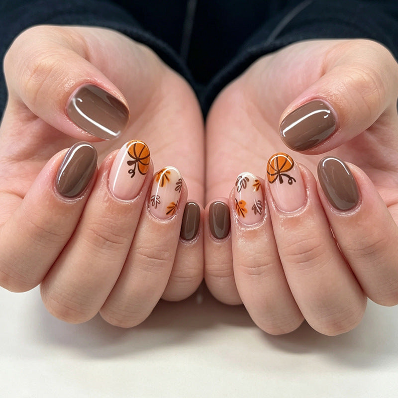 Autumn-Themed Nail Art Enhancements Kalsten