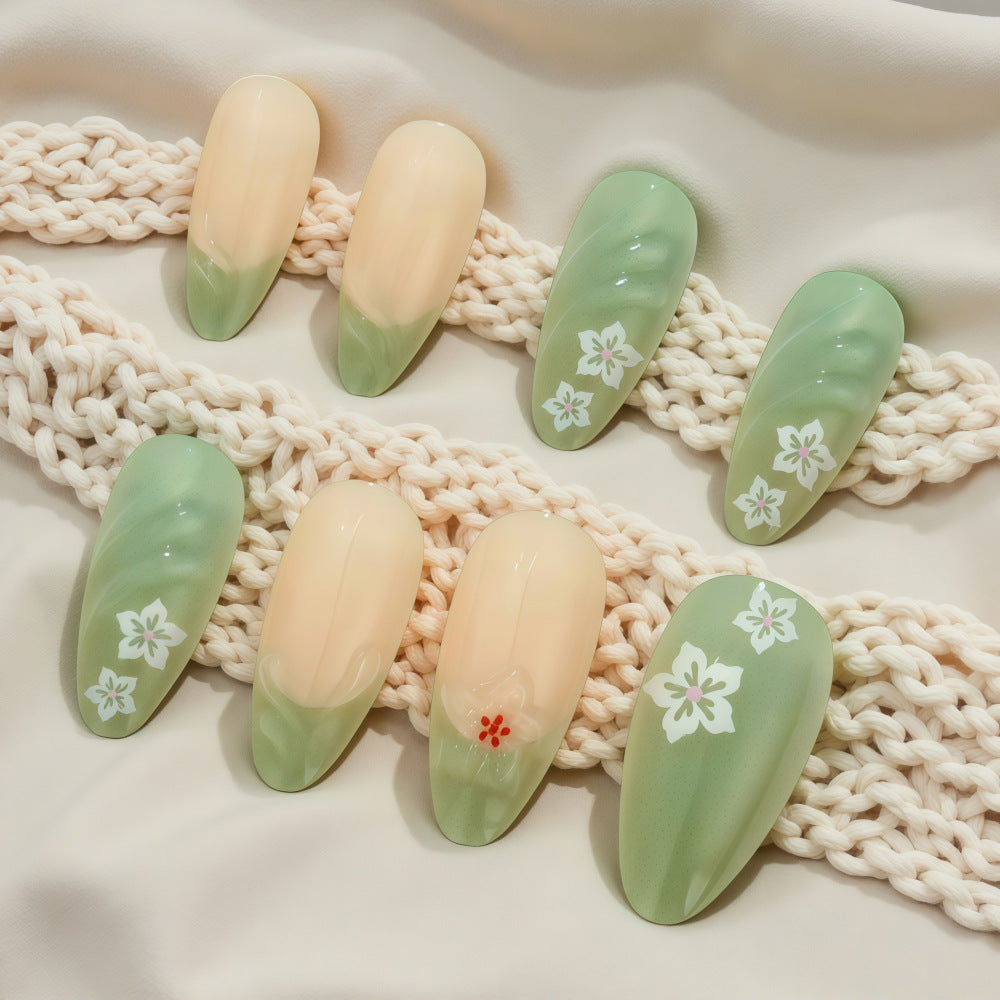 Artificial Nails Set with Filigree Flower Patterns Kalsten