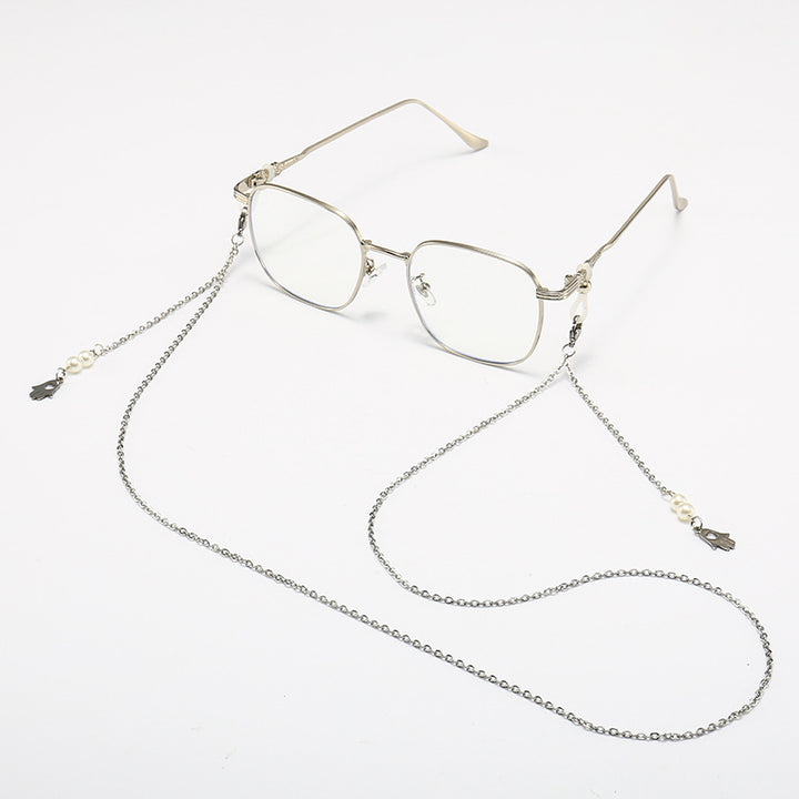 Chic Square Frame Glasses with Decorative Chain Kalsten