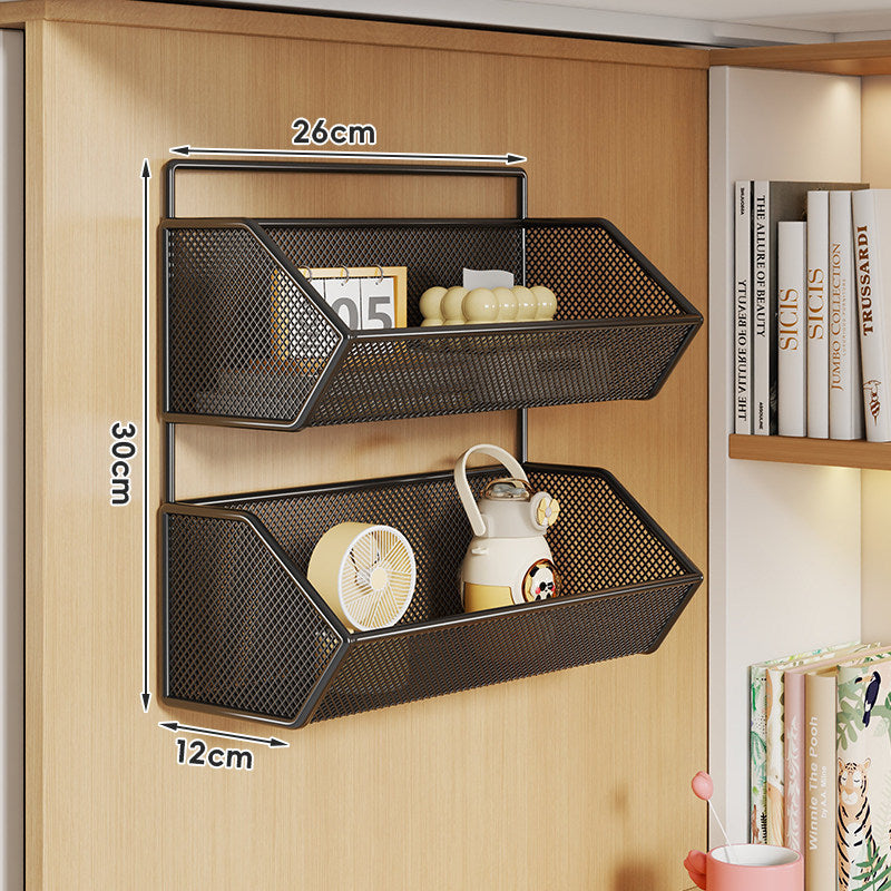 Clip-On Mesh Cabinet Edge Storage Basket Organizer
