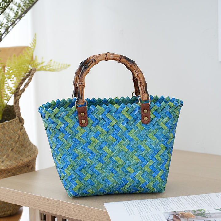 Handbag Made of Woven Bast Kalsten