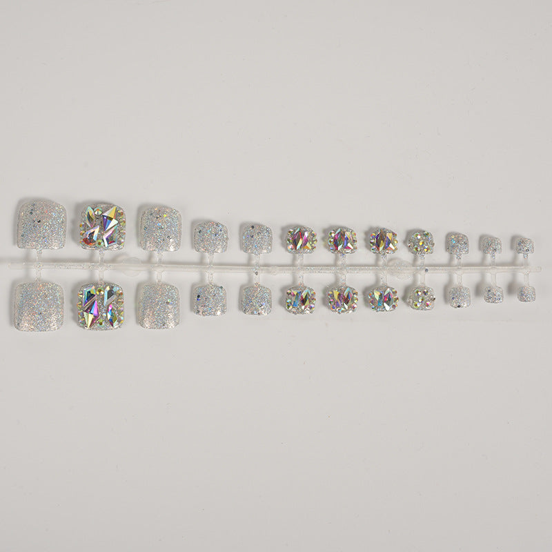 Glamorous Rhinestone-Enhanced Press-On Nail Art Set Kalsten