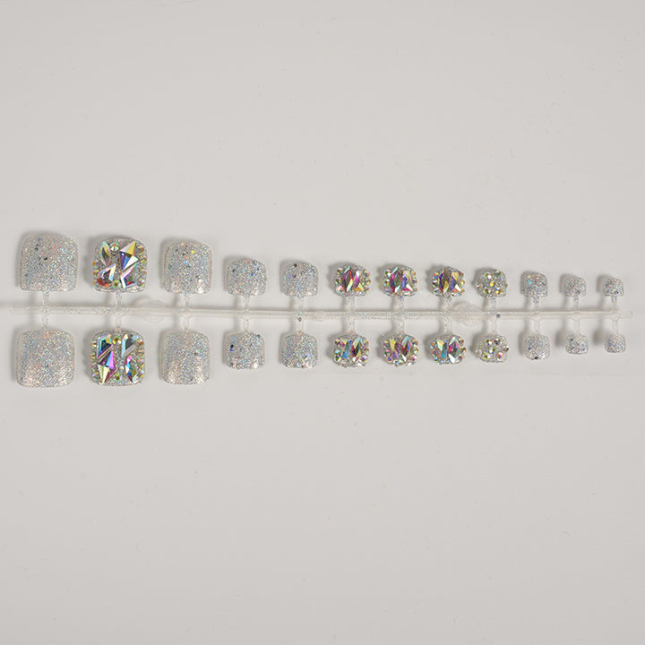 Glamorous Rhinestone-Enhanced Press-On Nail Art Set Kalsten