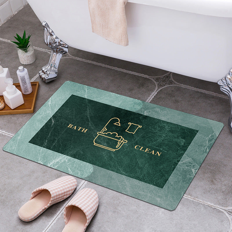Oval Floral Design Area Mat