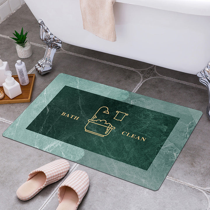 Oval Floral Design Area Mat