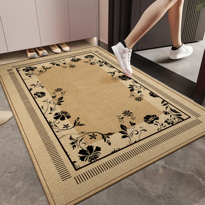 Floral Patterned Entryway Rug