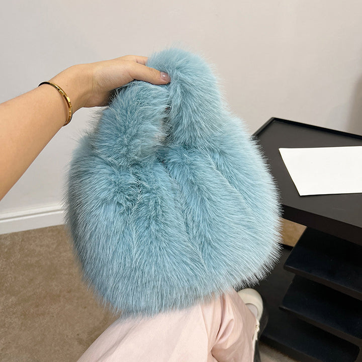 Soft Plush Hobo Bag