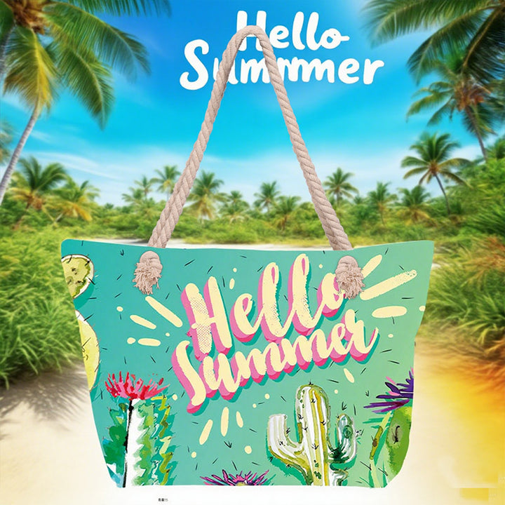 Beach bag with stylish flower design Kalsten