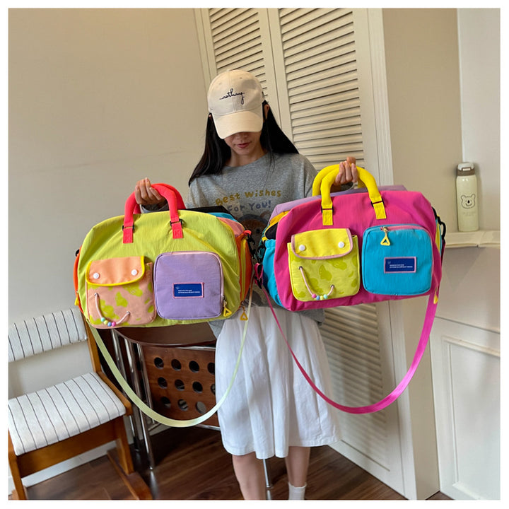 Playful Patterned Weekender Duffle Bag Kalsten