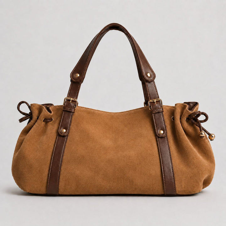 Structured Suede Handbag