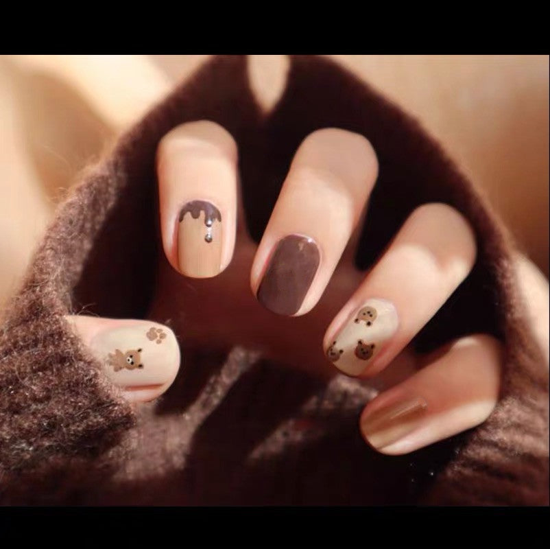 Cute Cartoon-Themed Press-On Nail Set