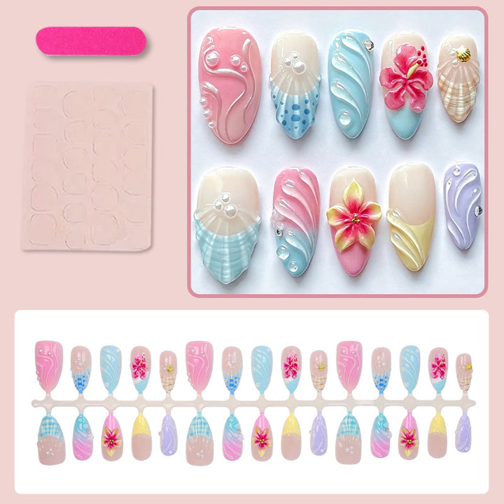 Nail art set with maritime motifs and unique designs Kalsten