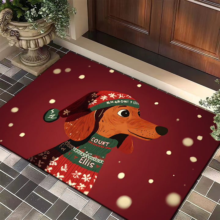 Festive Dog-Themed Entryway Mat Kalsten