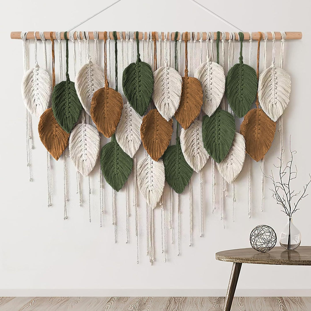 Macrame Leaf Wall Hanging Tapestry Kalsten