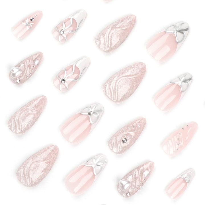 Artful stiletto nails with elegant decoration Kalsten