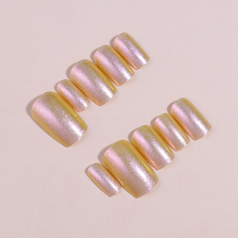 Glossy Reflective Press-On Nail Set Kalsten