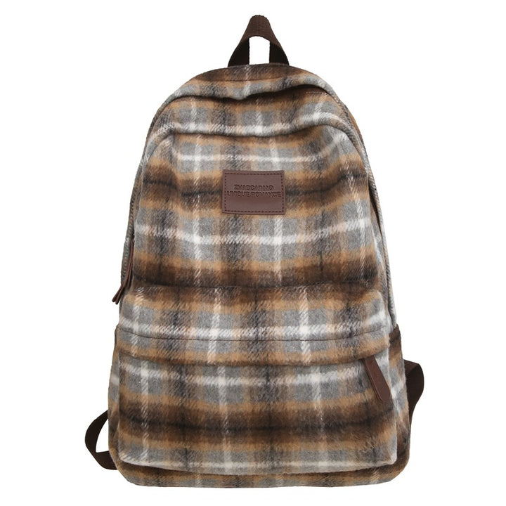 Stylish Plaid Backpack Kalsten