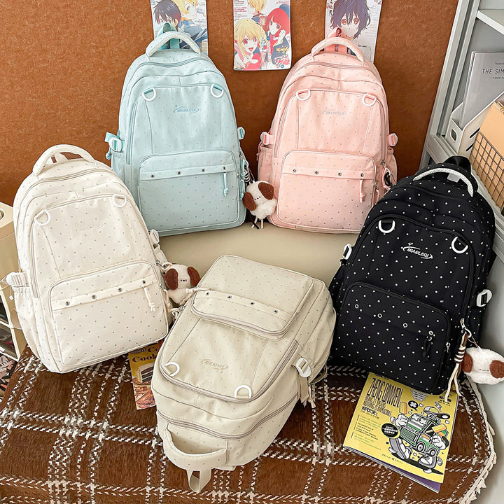 Stylish Multi-Pocket Backpack with Cute Accessories Kalsten