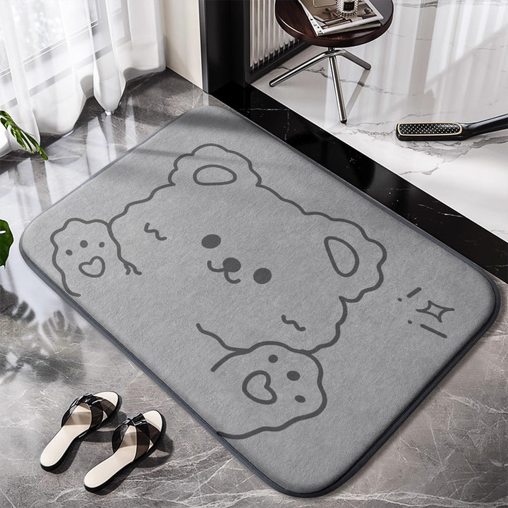 Cute Cartoon Bear Bath Mat Kalsten