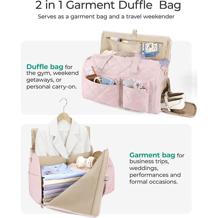 Elegant Travel Bag with Moisture Resistant Interior Compartment Kalsten