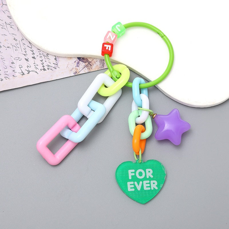Playful keychain with colorful plastic chains Kalsten
