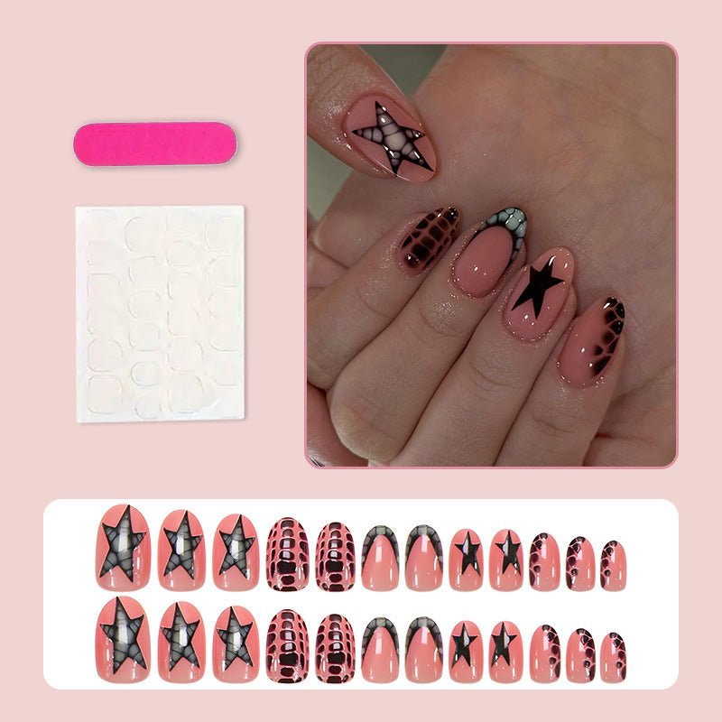 Artificial nail set with modern star and animal motifs Kalsten