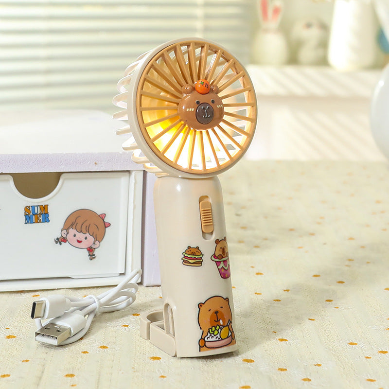 Women's Portable Mini Hand Fan with Creative Animal Designs Kalsten