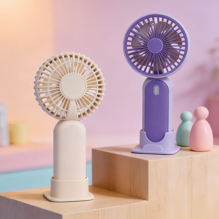 Women Portable USB Hand Fan with Flexible Stand Kalsten