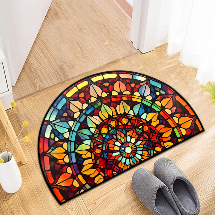 Textured Wooden Plank Doormat Kalsten