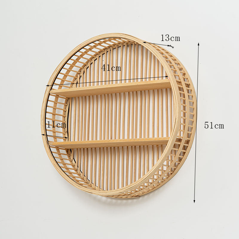Wall shelf made of natural rattan Kalsten