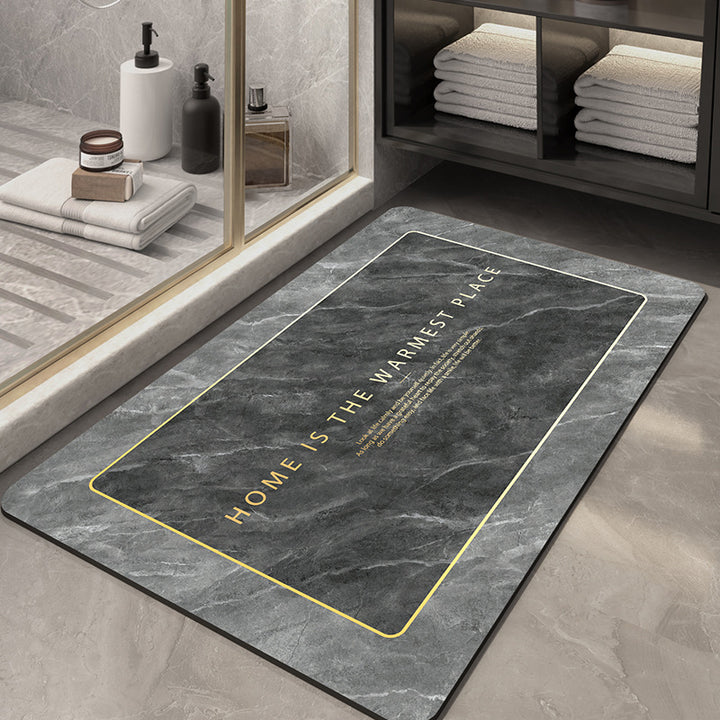 Stylish Inspirational Phrase Bath Mat