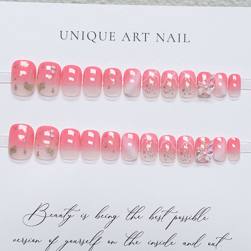 Decorative Nail Art with Bow Details