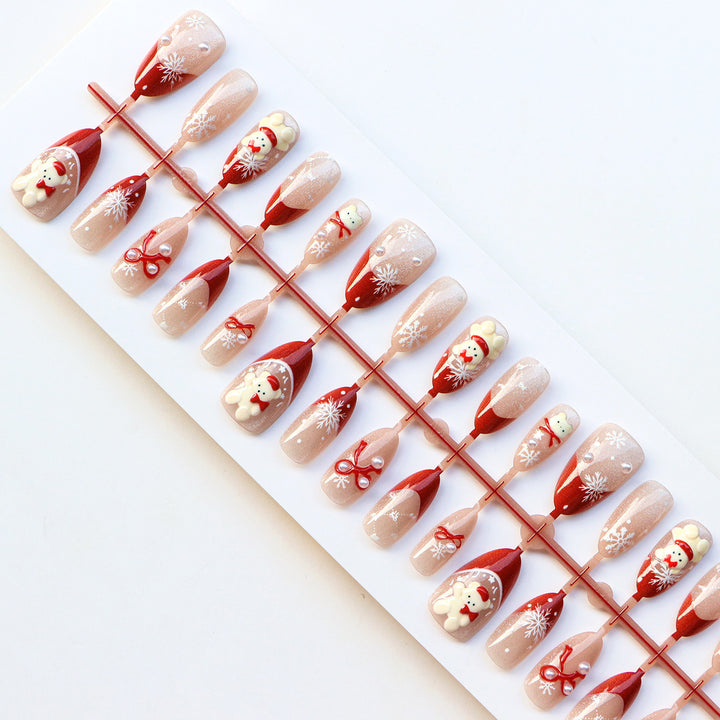 Holiday-Themed Decorative Press-On Nails