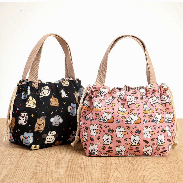 Drawstring Cat-Themed Storage Bag Kalsten