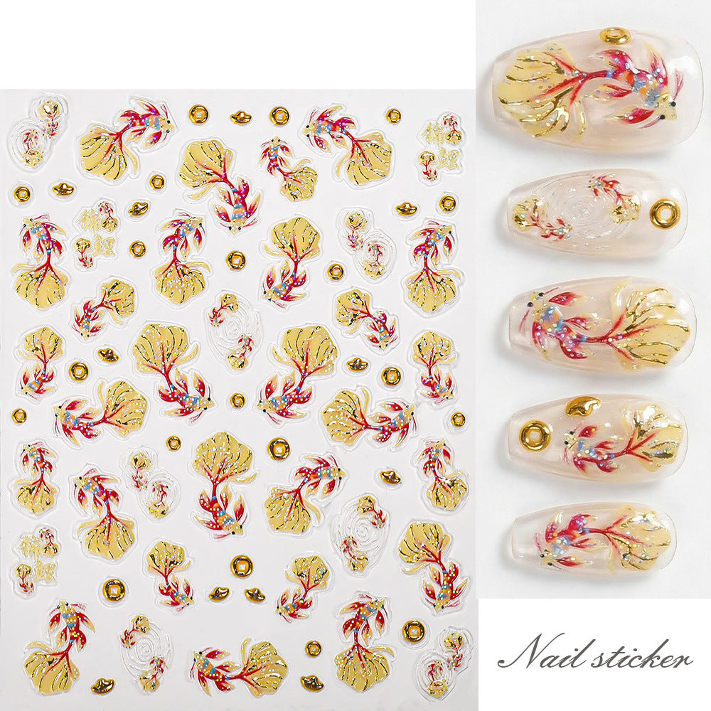 Goldfish Nail Art Stickers